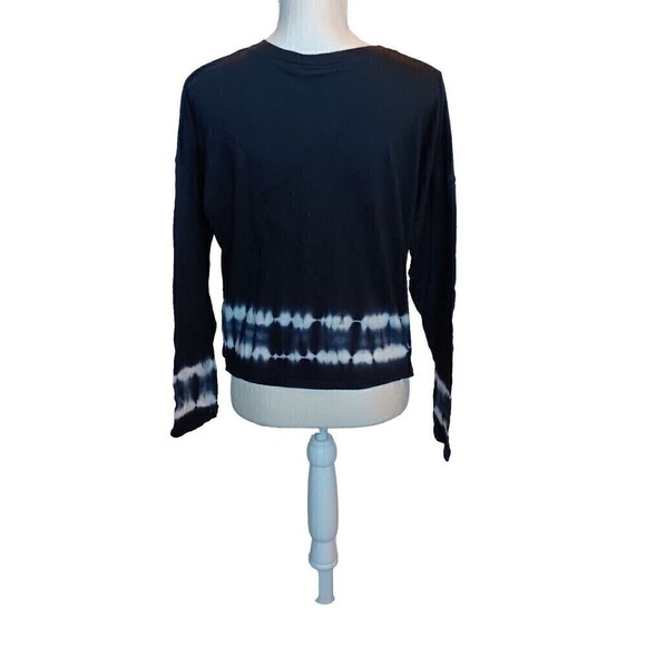 Lot of 4 Wild Fable Sz S Black Long Sleeve Cropped T-Shirts With Tie-Dye Detail - Picture 3 of 8